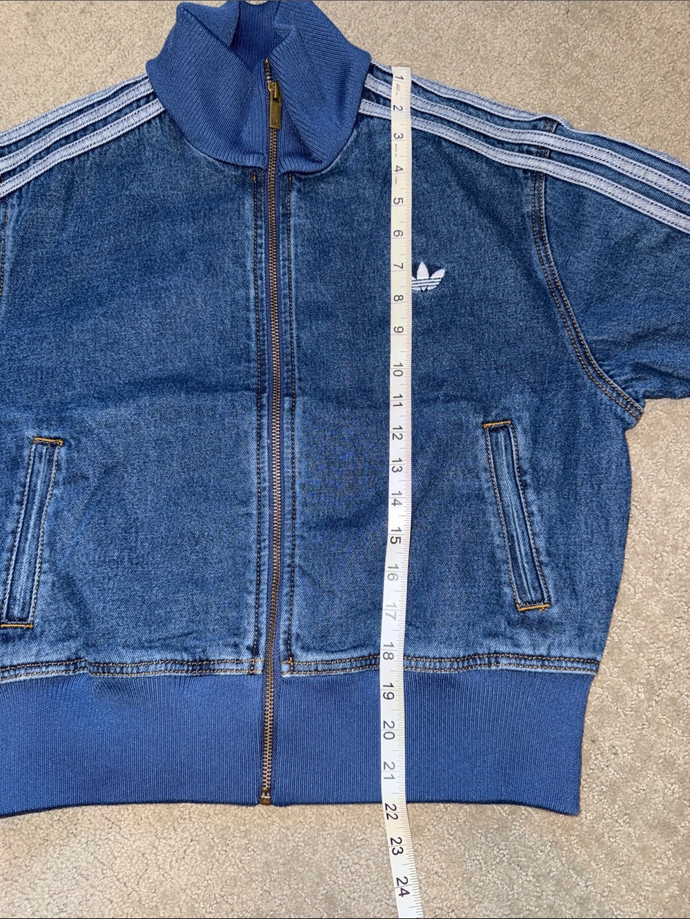 NWT adidas Originals Firebird Denim Track Jacket - Picture 13 of 13